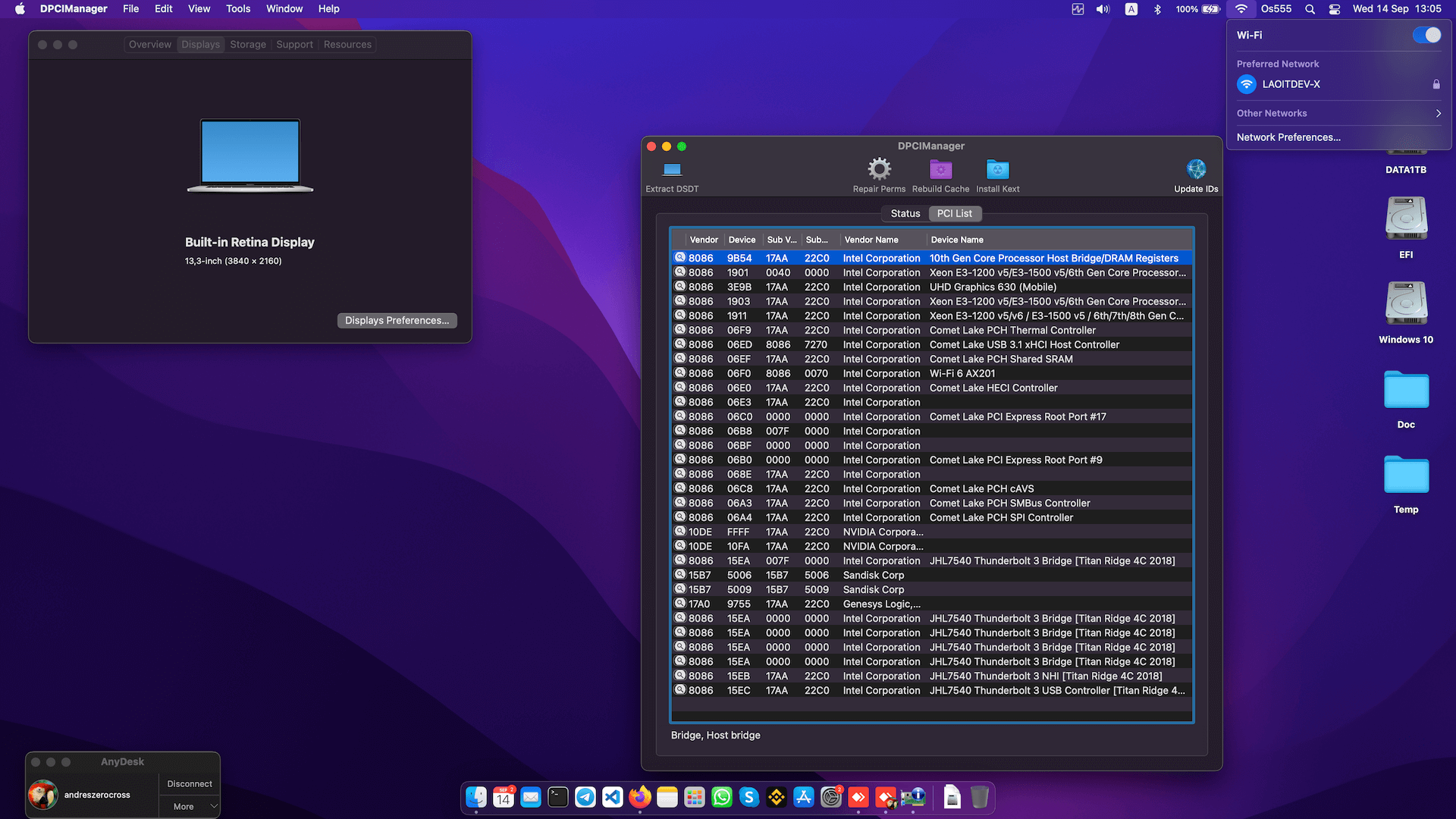 Lenovo Thinkpad X1 Extreme Gen 3 3rd [CometLake   Intel UHD 10Th Gen + I2C]   OpenCore 1
